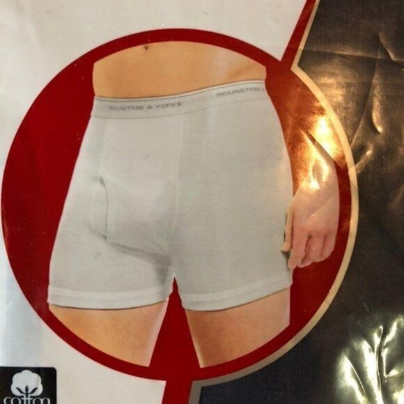 Roundtree Yorke Boxer Briefs 2-Pack Size 52 Big Man Blue Navy Cotton NEW - Picture 6 of 6